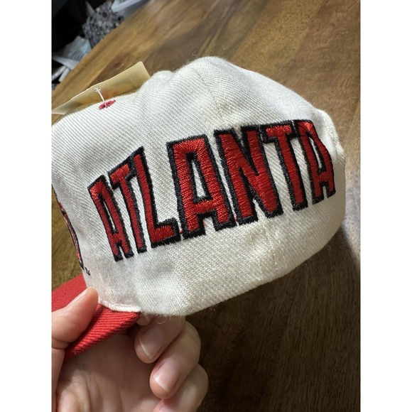 VINTAGE‎ Atlanta Hawks Hat Snapback Cap Poly Wool 90s AJD NBA Retro NWT - Picture 13 of 14